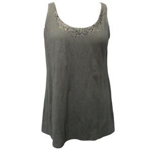 Eileen Fisher Grey 100% Linen Swing Tank Top XS
